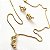 Conjunto - CONJUNTO 4 PÇ GARG VENEZ 45CM BRINCO E PINGENTE COM ZIRCONIAS 8mm GOTA E 3mm 18K - Imagem 1