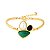 BRACELETE ARO  2 PEDRAS NATUR OPALA MAR/SELEN - Imagem 1
