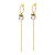 BRINCO ARGOLA COM 2 PENDENTES PEDRAS NATURAIS GEOD - Imagem 1