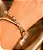 BRACELETE  LUXO AROS CRUZADOS EM X CRAVEJADO E  OU - Imagem 2