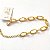 PULSEIRA BRACELETE ELO OVALADO18+6XCM EXTENSOR FEC - Imagem 1