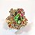 ANEL DELIRIUS CRAVEJADO DE ZIRCONIAS MULTI COLOR R - Imagem 1
