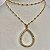 Conjunto - CONJ 2PÇ COLAR ELO GROUMET 40CM + PING GOTA CRAV ZIRC - Imagem 1