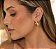 CONJ 2 PARES BRINCO  DUO RAIZ E MEIA FOLHA LISA - Imagem 1