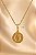 CONJ 2PÇ GARG CARTIER 60CM AÇO DOURADO E PING MEDA - Imagem 1