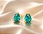 BRINCO GOTA ALTA VERDE/CRISTAL ZIRCONIA - Imagem 1