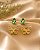 BRINCO DUO BORBOLETA COLORS ZIRC + GOTA VERDE ZIRC - Imagem 1