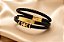 PULSEIRA MASCULINA COURO C DETALHES DOURADOS - Imagem 3