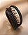 PULSEIRA MASCULINA COURO PRETA 4 CORDOES 2 TRANSS - Imagem 3
