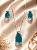 CONJ GARG LUXO GOTA ZIRC AZUL GARG + PING + BRINCO - Imagem 1