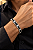 BRACELETE MASCULINO XADREZ AÇO E DETALHE CENTRAL E - Imagem 2