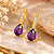BRINCO ARGOLA COM ZIRC ROXA - Imagem 1