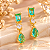 BRINCO PENDENTE COM ZIRCÔNIAS VERDE - Imagem 1