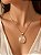 Conjunto - COLAR FIO BAIANO COM PINGENTE CORAÇÃO E PEDRA TRANSPARENTE COM DESENHO - Imagem 3