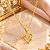 Conjunto - CONJ 2 PÇ GARG CADEADO 45 +PINGENTE DOBLE CORAÇÃO CRAV ZIRC - Imagem 1
