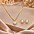 Conjunto - CONJUNTO 4 PEÇAS GARGANTILHA 45CM CARTIER E PINGENTE E PAR DE BRINCOS MODELO LUXO C DETALHES EM ZIRCONIAS E PEROLA AO CENTRO 6mm 6,7GR -18K - Imagem 1