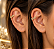 FAKE PIERCING PAR DUPLO COM ZIRCONIAS CRAVEJADAS - Imagem 2