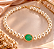 GARG DE PÉROLAS COM PING PEDRA VERDE E BORDES EM Z - Imagem 1