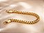 Pulseira - PULSEIRA BRACELETE MASCULINO GROUMET DUPLO 6X6mm X 21CM COMPR. LEVEMENTE TEXTURIZADO 18K - Imagem 1