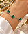 PULSEIRA TREVOS PEDRA VERDE - Imagem 2