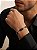 BRACELETE MASCULINO CONEXÕES AÇO E DETALHE EM GRAF - Imagem 1