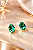 Brinco -BRINCO FIXO ZIRCONIA OVAL VERDE - Imagem 1