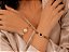 BRACELETE ARO TREVO COM INCRUST.CRISTAIS E RESINA - Imagem 1