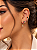 BRINCO CUFF FIXO COM GOTA PENDENTE ZIRCONIA CRISTA - Imagem 2