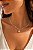 CHOKER ELO FOLHA COM PING FIXO ZIRC CORAÇÃO - Imagem 1