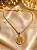 CONJ 2 PÇ COLAR LUXO ELO TUJOLINHO COM PING MEDALH - Imagem 1