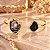 BRACELETE ARO 2 PEDRAS NATUR OPALA MAR/SELEN - Imagem 1