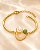 BRACELETE ARO 2 PEDRAS NATUR OPALA MAR/SELEN - Imagem 3