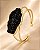 BRACELETE ARO DUPLO PEDRA NATURAL TURMALINA NEGRA - Imagem 2