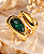 ANEL DUPLO ANEL DOURADO E ESMERALDA N 22 - Imagem 1