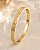 BRACELETE LINHAS E C/ TREVO LISO 4 FOLHAS AÇO DOUR - Imagem 1