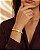 BRACELETE LINHAS E C/ TREVO LISO 4 FOLHAS AÇO DOUR - Imagem 2