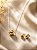 CONJ 02 PÇ CHOKER CADEADO C PING ESFERA OURO LISA - Imagem 1
