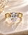 ANEL GOTA ZIRCONIA AÇO DOURADO - Imagem 1