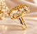 ANEL GOTA CRISTAL C/ FLORES CRAVEJADAS SOBREPOSTAS - Imagem 2
