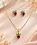 CONJUNTO COLAR E BRINCOS MORANGUINHO ZIRCONIA COLO - Imagem 1