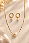 CONJUNTO COLAR PEROLA  E BRINCOS ARGOLA CLIC C/ PE - Imagem 2