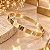 BRACELETE AÇO DOURADO ARO LISO - Imagem 1