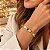BRACELETE AÇO DOURADO ARO LISO - Imagem 2