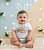 Kit Minha Primeira Páscoa Bebê 100% Algodão Body + Tapa Fralda com pompom + tiara - Fantasia Coelho Menino - Imagem 1