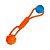 Corda Interact Dupla Laranja Com Bola Azul - Imagem 1