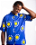 CAMISA DE BOTÃO ESTAMPADA EM VISCOSE - AZUL SARAPINTADO - Imagem 1