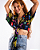 CROPPED DE AMARRAÇÃO ESTAMPADO EM VISCOSE - PRETO BUMBÁ - Imagem 2