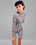 VESTIDO GOLA ALTA E MANGA LONGA EM TULE ESTAMPADO SEGUNDA PELE - FRENZY - Imagem 1