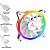 Cooler Fan Gamer Ryvel 120mm ARGB 5V Luna Branco - Imagem 1