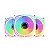 Kit 3 Fans Gamer Ryvel Blanc White 120mm ARGB com Controladora e Controle – RY-FN-BL-WT - Imagem 1